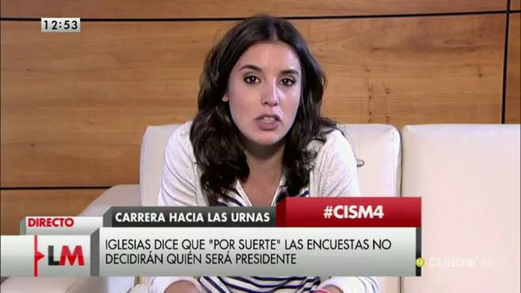 Irene Montero: “Tenemos posibilidades reales de ganar las elecciones”