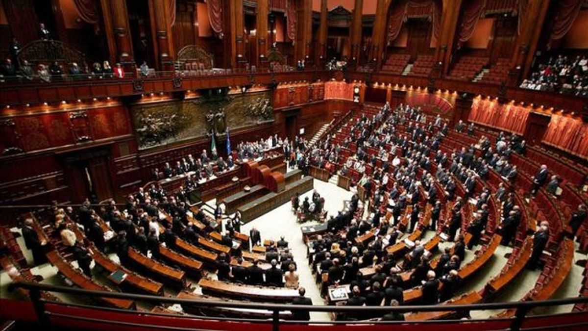 Vista general de la sesión de la Cámara Baja del Parlamento italiano en Roma, Italia.