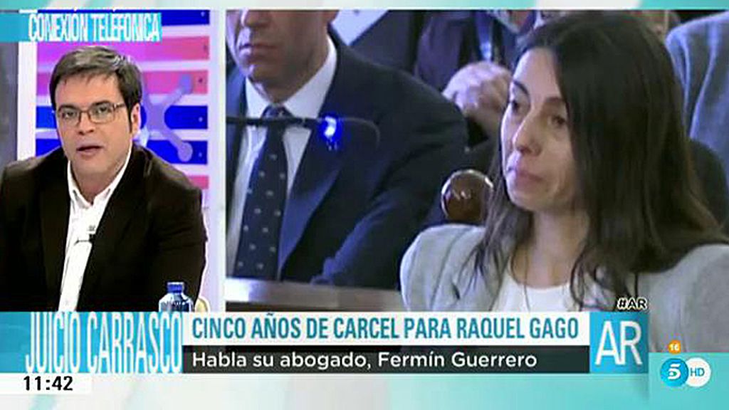 'AR' habla con el abogado de Raquel Gago minutos después de conocerse la sentencia