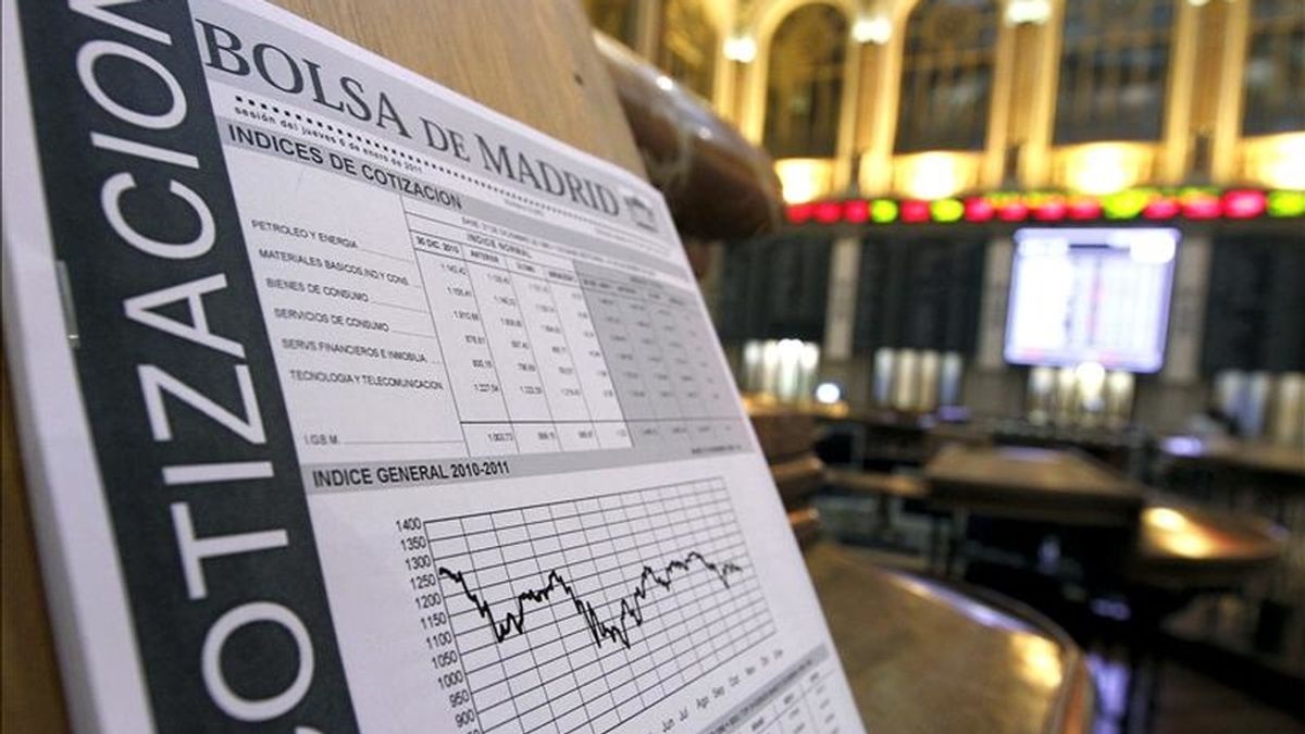 Vista de un gráfico de la Bolsa de Madrid. EFE/Archivo
