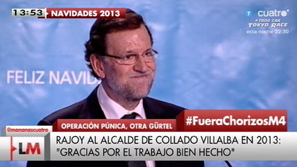 Rajoy, al alcalde de Collado Villalba en 2013: “Gracias por el trabajo bien hecho”