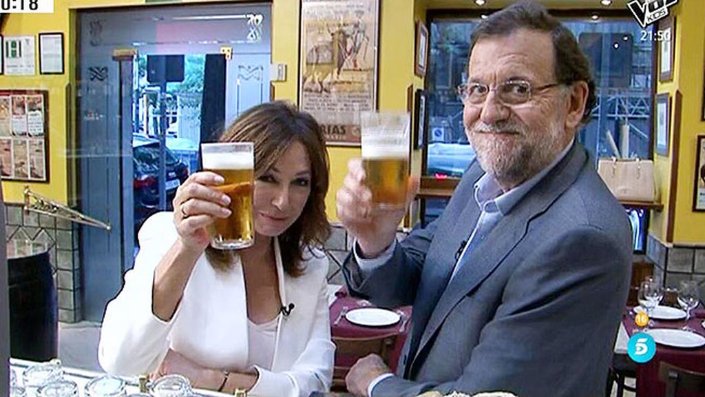 ¡Ana Rosa y Mariano Rajoy se van de cañas!