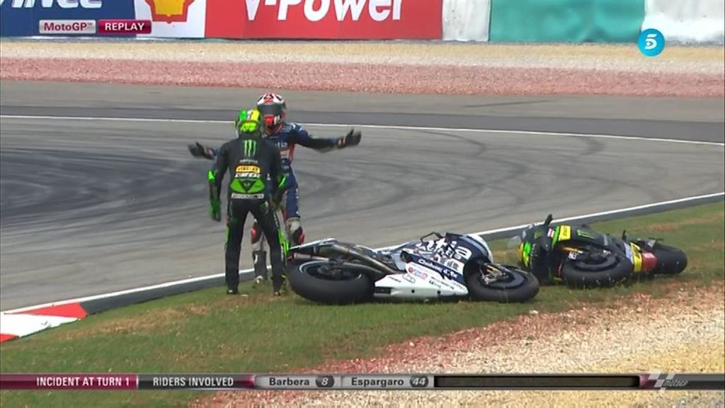 La espectacular bronca entre Pol Espargaró y Héctor Barberá en Sepang