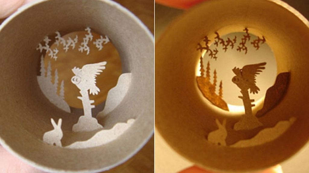 Obras de arte en papel higiénico