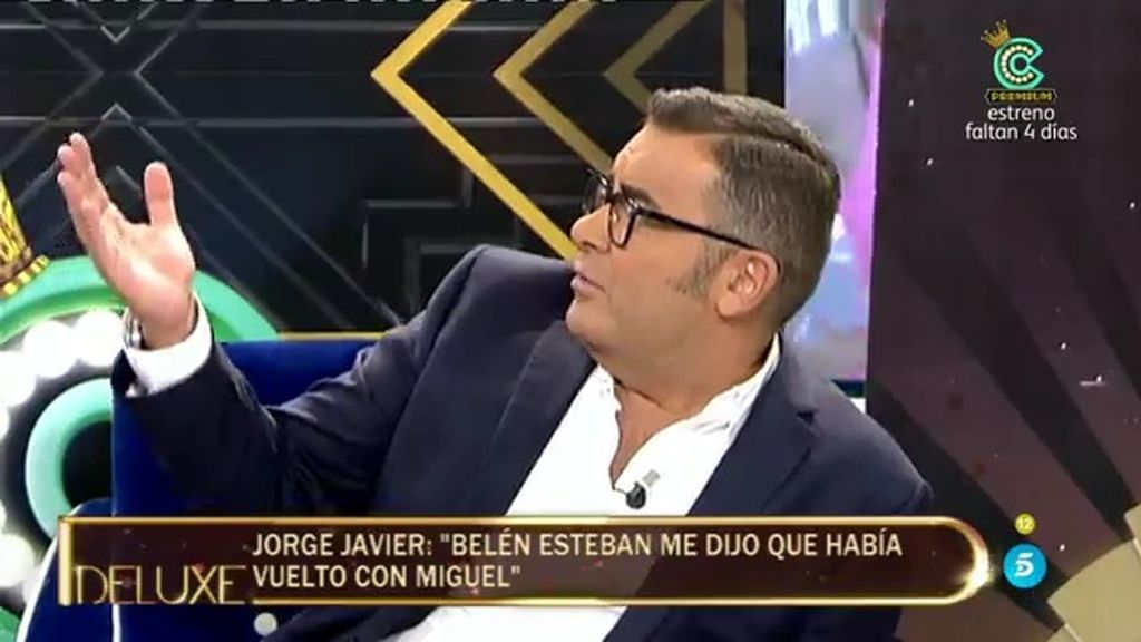 Jorge Javier: "Me parece fenomenal que Belén Esteban haya perdonado una infidelidad"