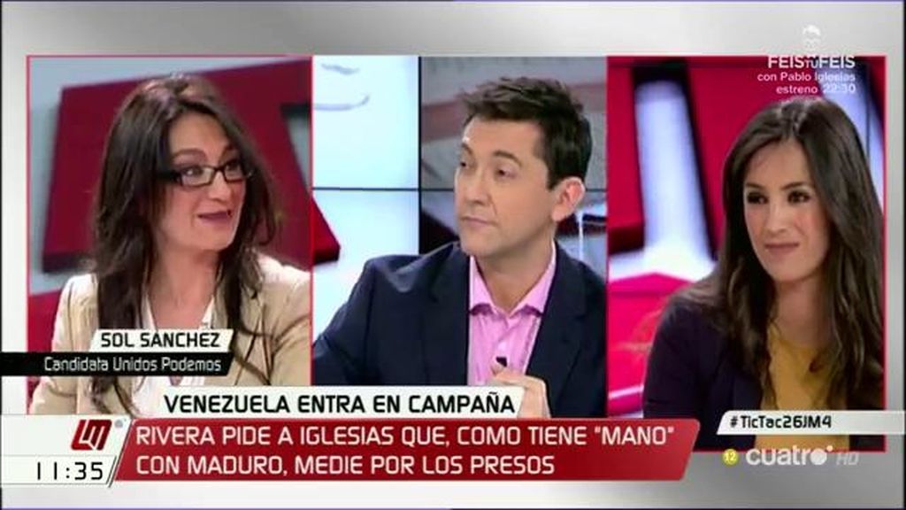 Begoña Villacís: “Pablo Iglesias fue el primero que introdujo Venezuela en el debate”
