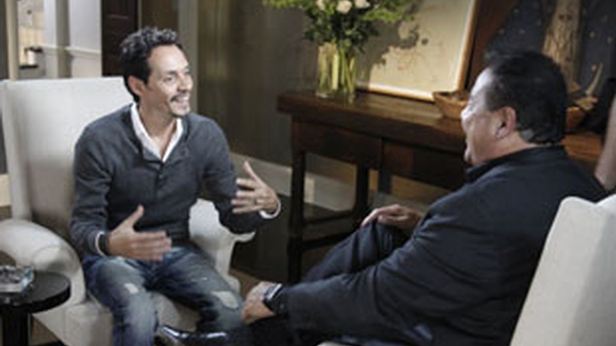 Marc Anthony durante la entrevista en la cadena ABC. Fotos: Gtres