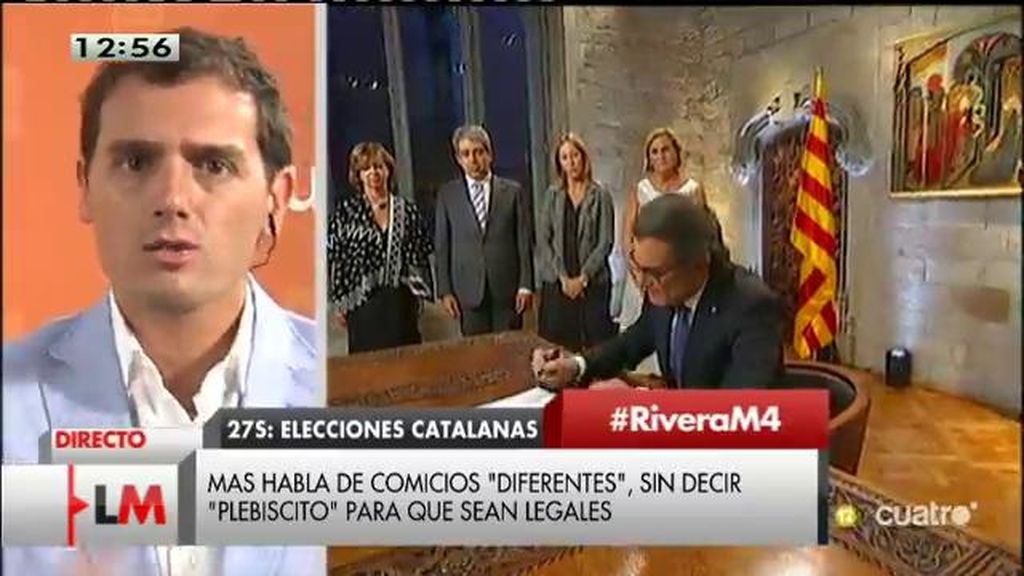 Albert Rivera: "El único plebiscito que hay es si queremos que Artur Mas siga o no al frente de este camino sin salida"