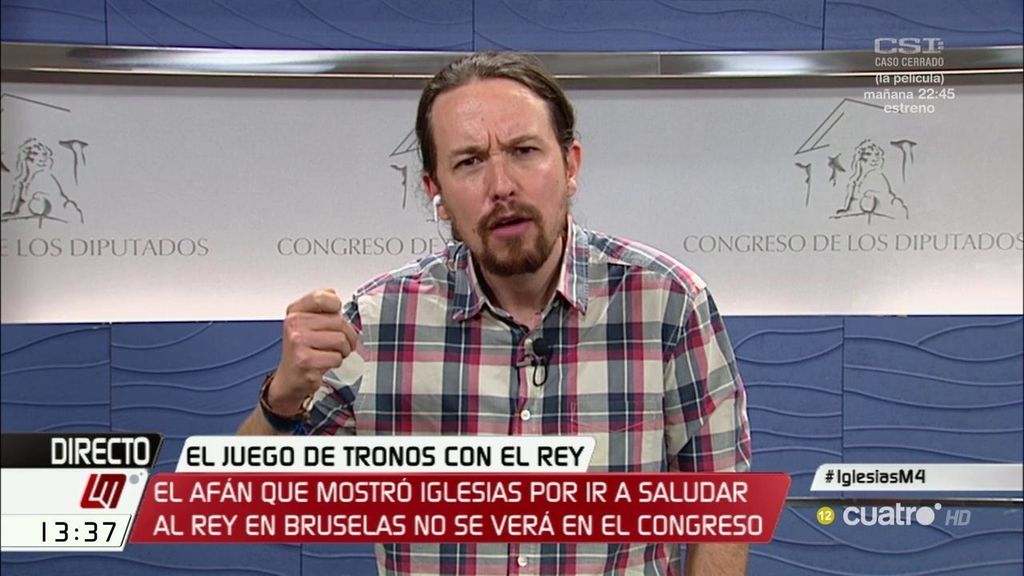 Pablo Iglesias: "Una recepción o un besamanos no sirven para nada"