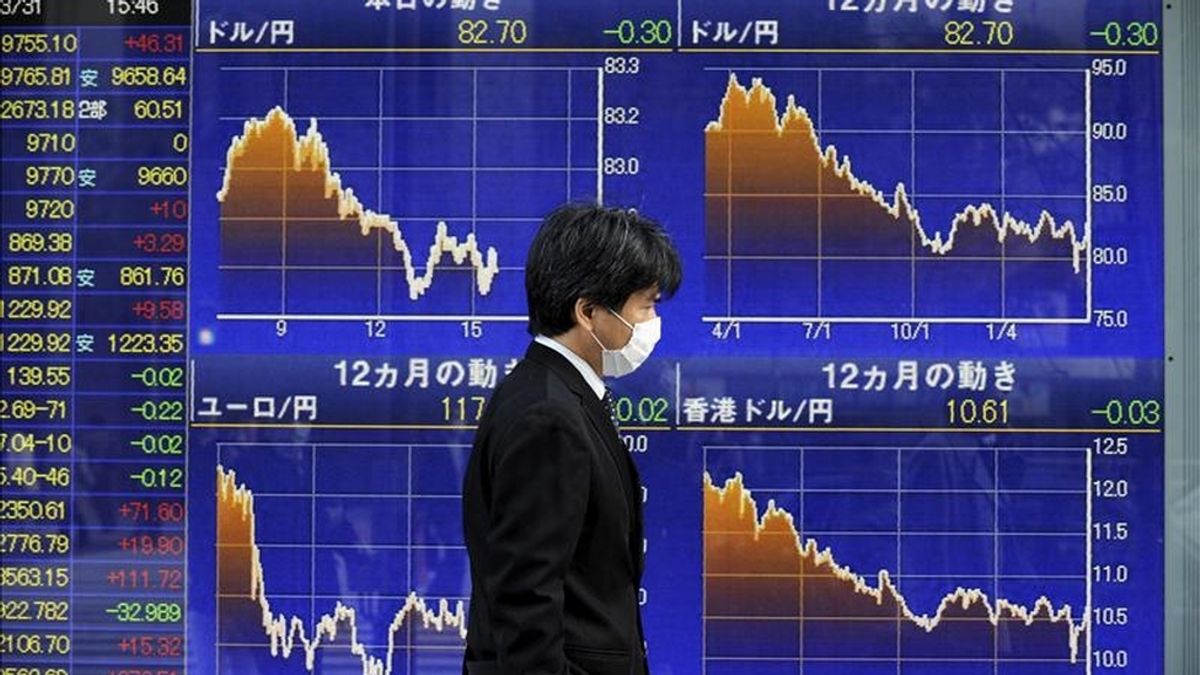 El índice Nikkei de la Bolsa de Tokio subió hoy en la apertura 86,42 puntos, el 0,89 por ciento, hasta 9.794,81 puntos. EFE/Archivo