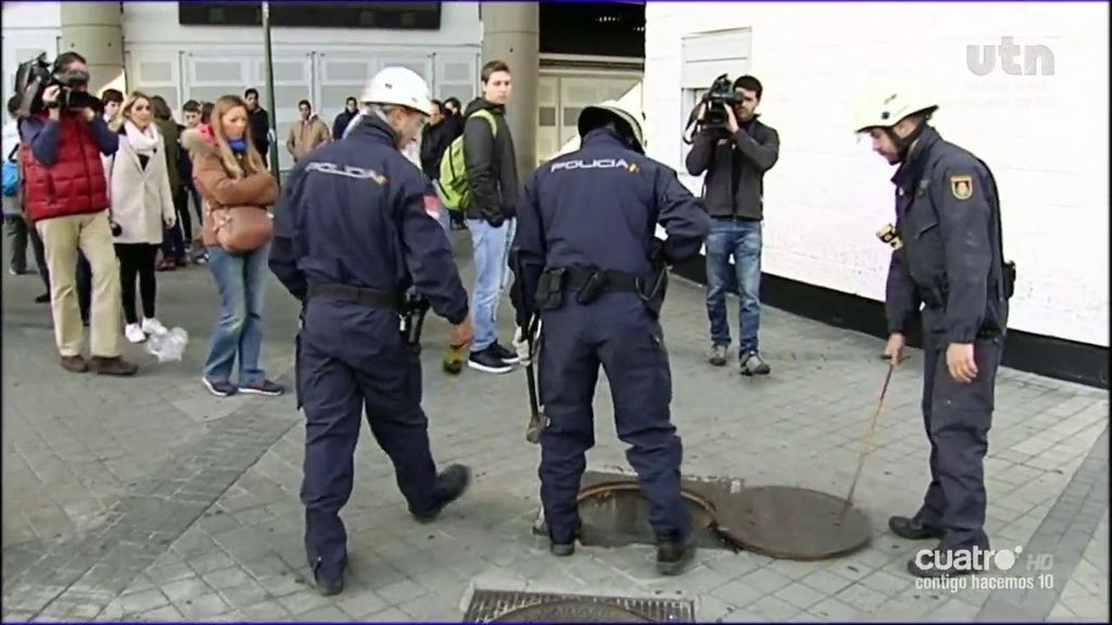La policía revisa cada centímetro del subsuelo del Santiago Bernabéu