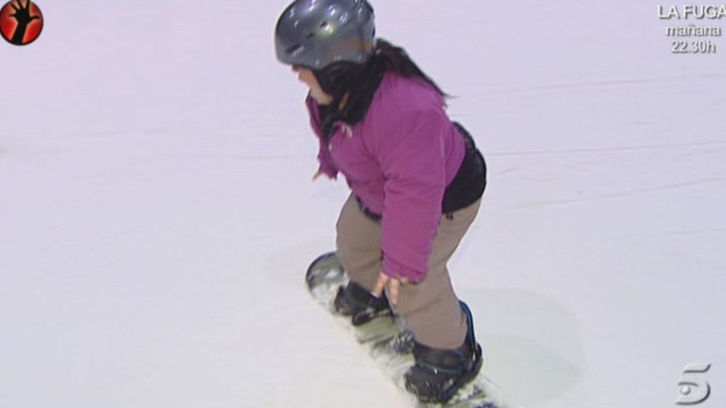 ¡Chiqui hace snowboard!