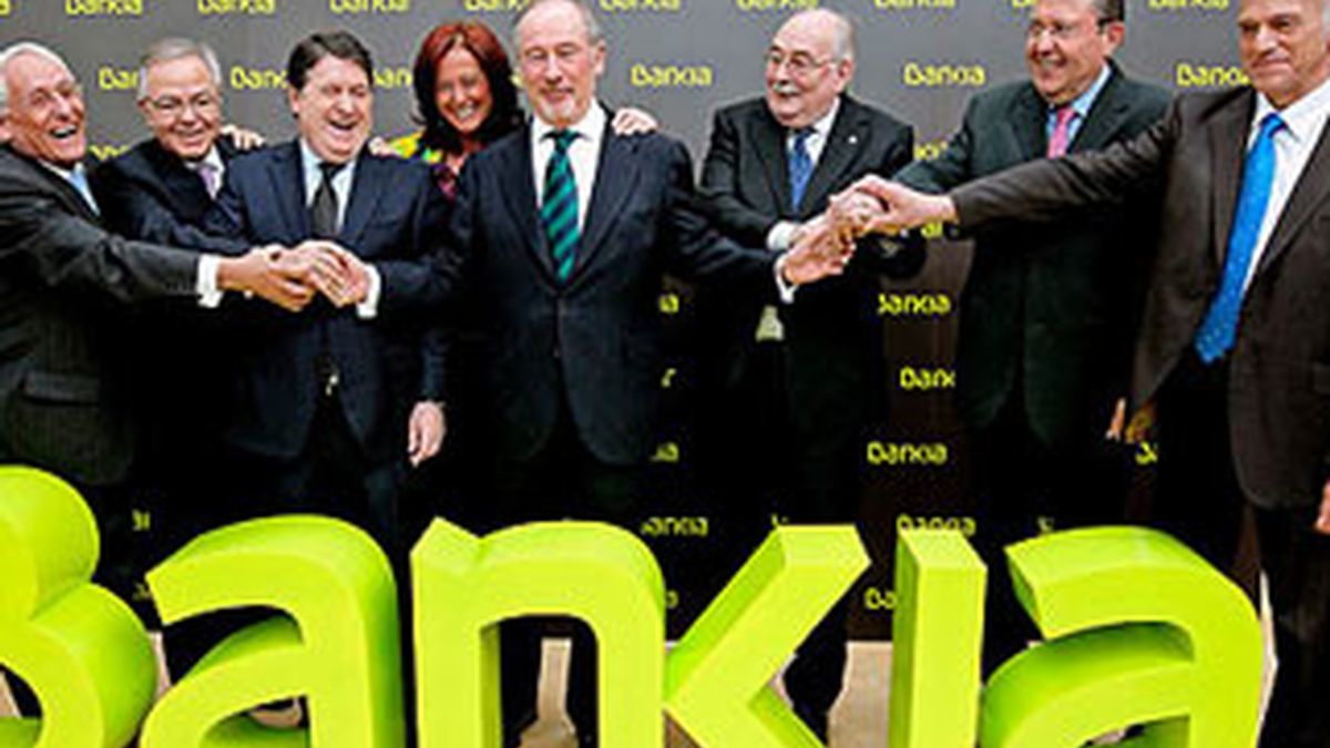 Los presidentes de las cajas que conforman el grupo Bankia, en una imagen de archivo. Foto: EFE