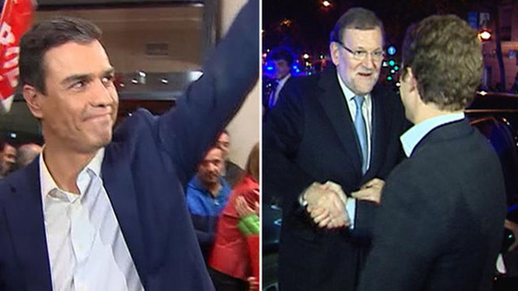 Rajoy y Sánchez, vencedores en sus sedes