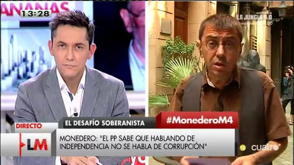 Juan Carlos Monedero: "El tema de la independencia tapa prácticamente todo"