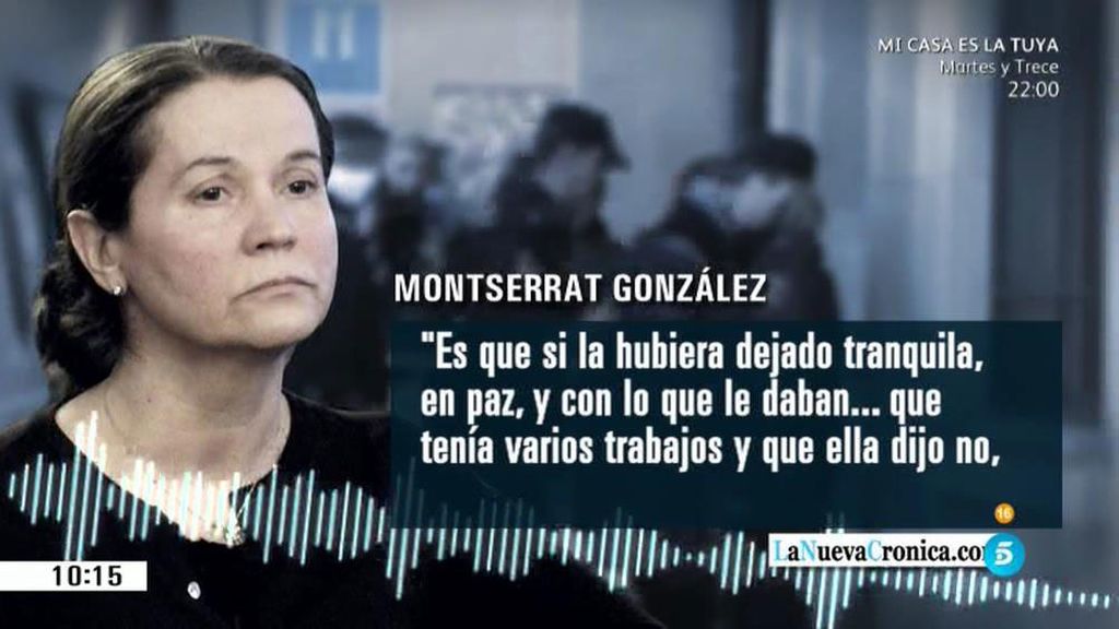 M. González: "Carrasco quería que mi hija se fuera; está en la cárcel, pero está aquí"
