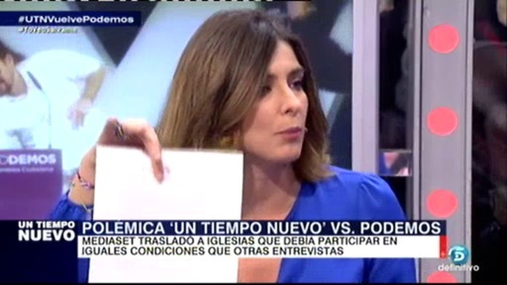 Sandra Barneda: "Nunca un líder de un partido nos ha dado plantón dos veces"