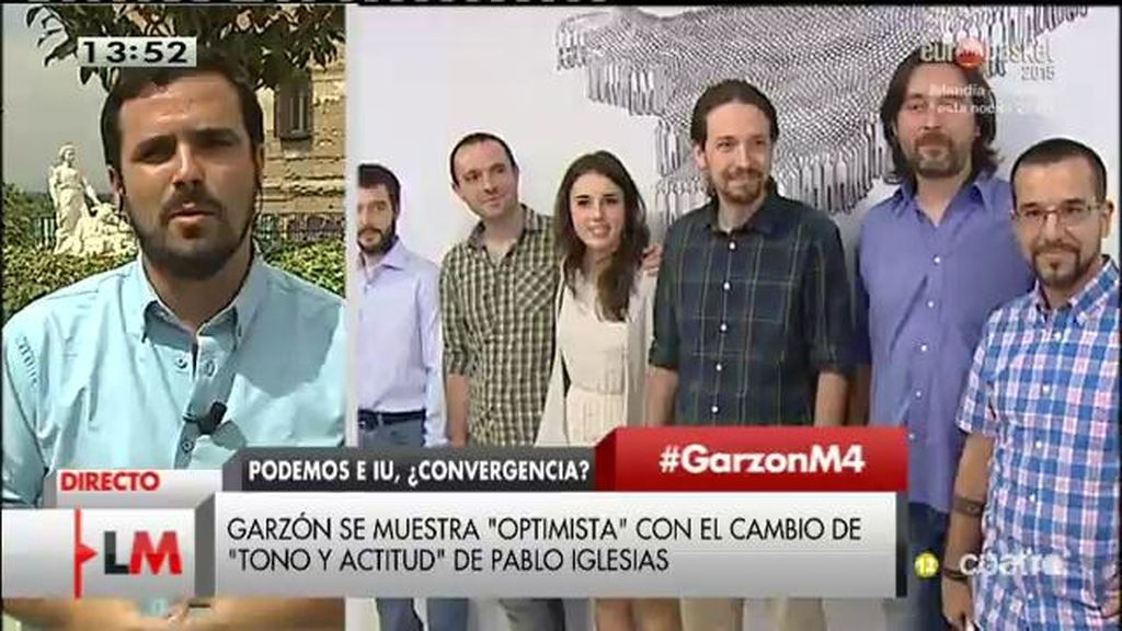 A. Garzón: "No está puesta en tela de juicio la supervivencia de IU"