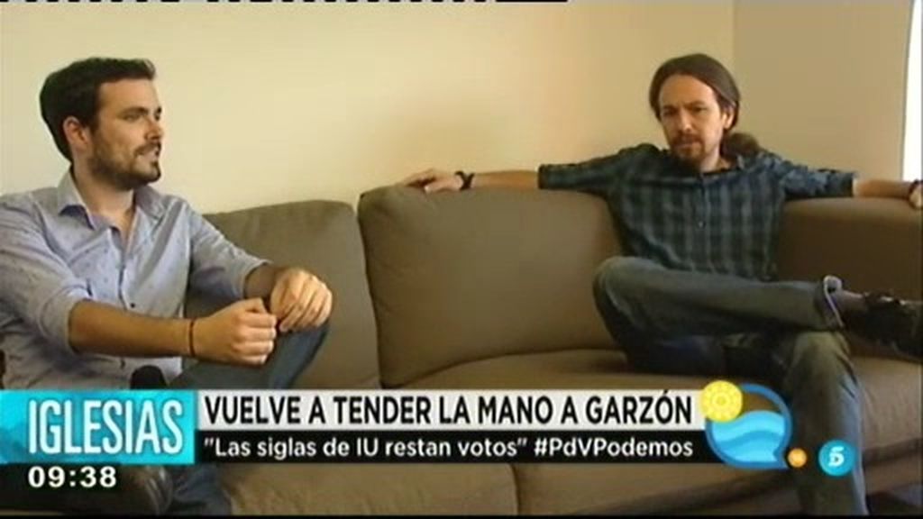 Pablo Iglesias vuelve a pedir a Alberto Garzón que se sume a las listas de Podemos