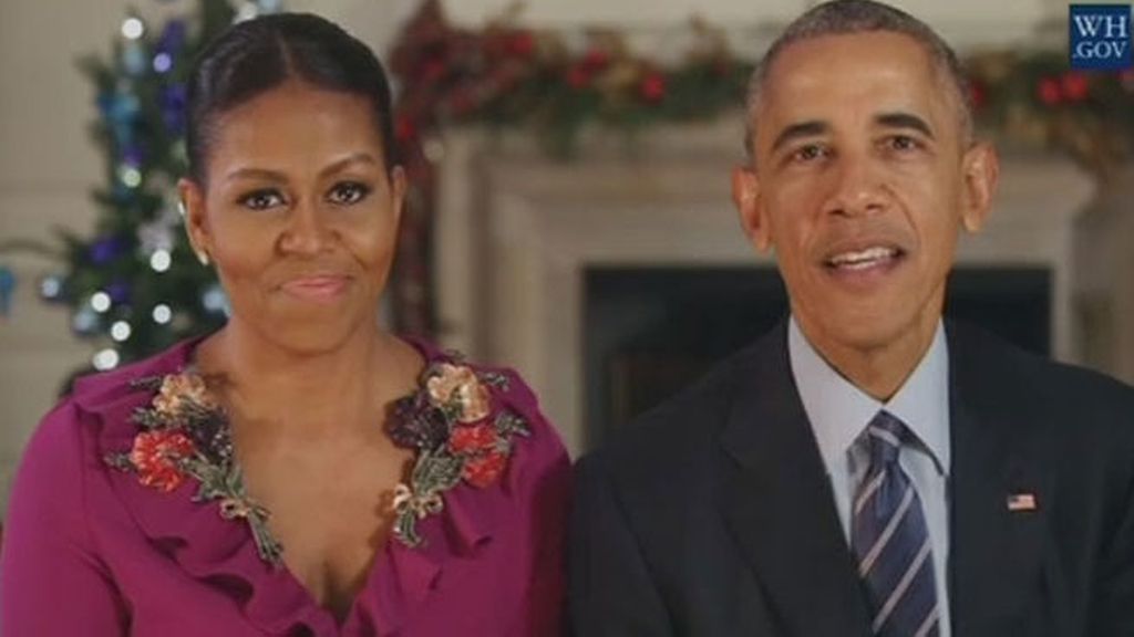 La última felicitación navideña de los Obama, con sonriente anécdota incluida