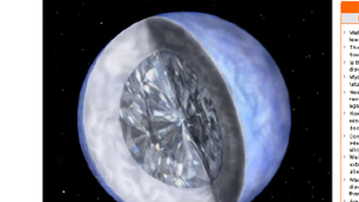 El planeta podría estar cuemposto por diamantes. Foto: The Telegraph