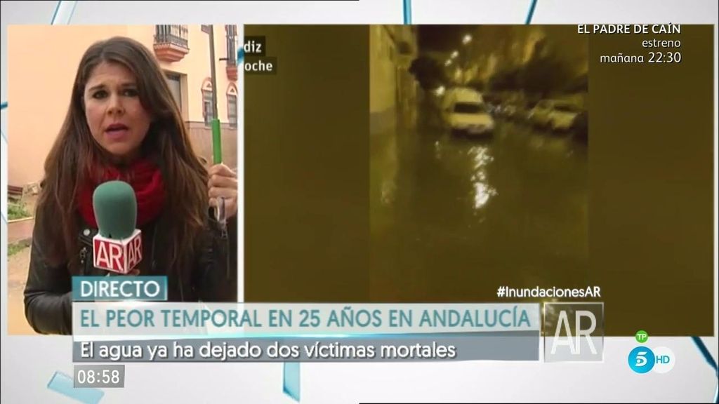 El peor temporal en 25 años en Andalucía deja dos víctimas mortales