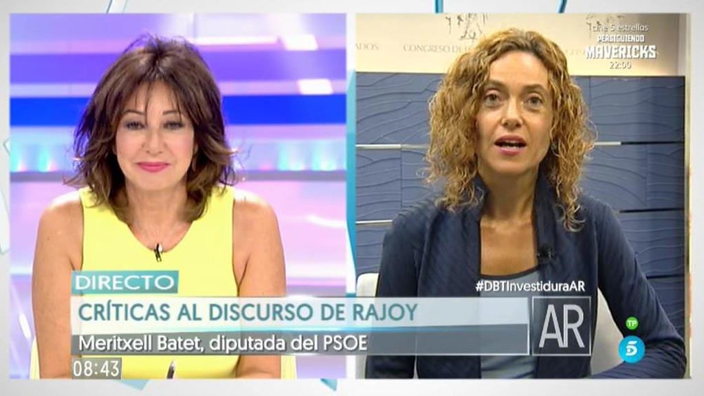 Meritxel Batet: "Con el tratamiento que hizo Rajoy a C's yo me pensaría el voto"