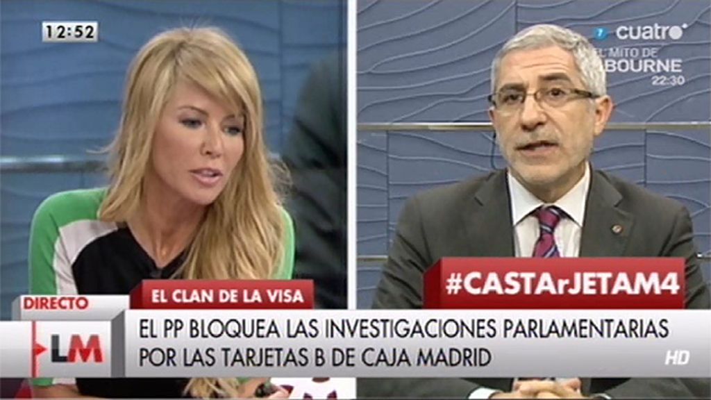 Llamazares: "Quien gobernaba Caja Madrid no era IU, era el clan del cochinillo del PP"