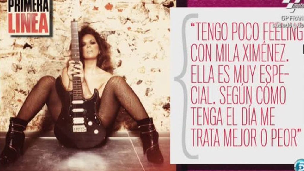 La colaboradora, de rockera, posa para la revista 'Primera línea'