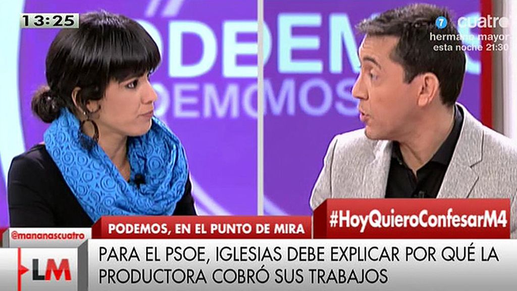 Teresa Rodríguez explica la ausencia de Pablo Iglesias en Telecinco