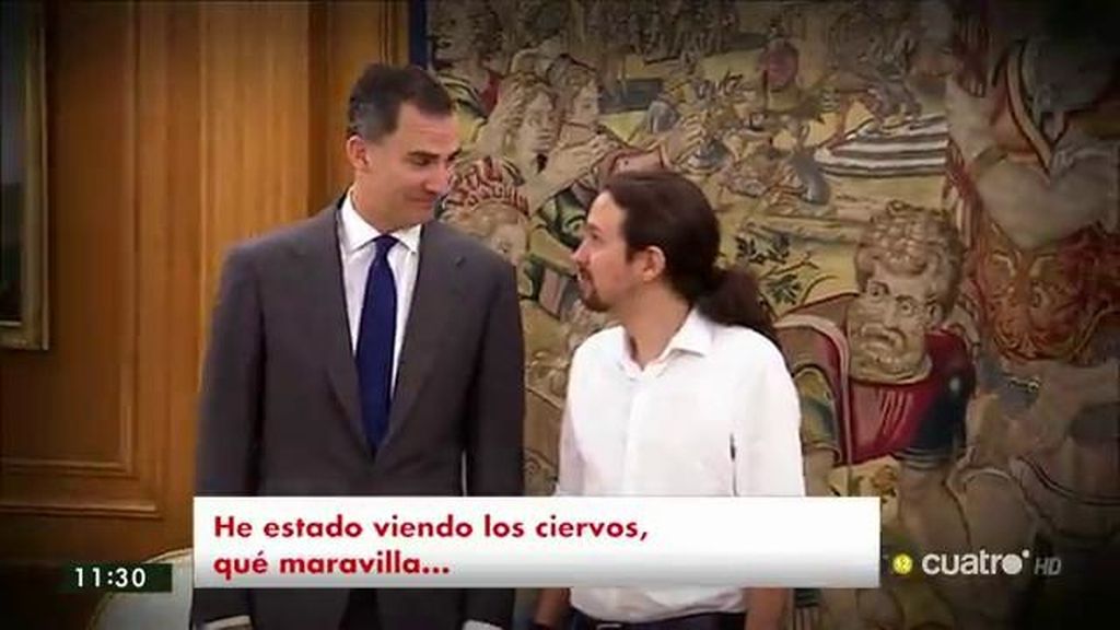 Felipe VI recibe a Pablo Iglesias en Zarzuela