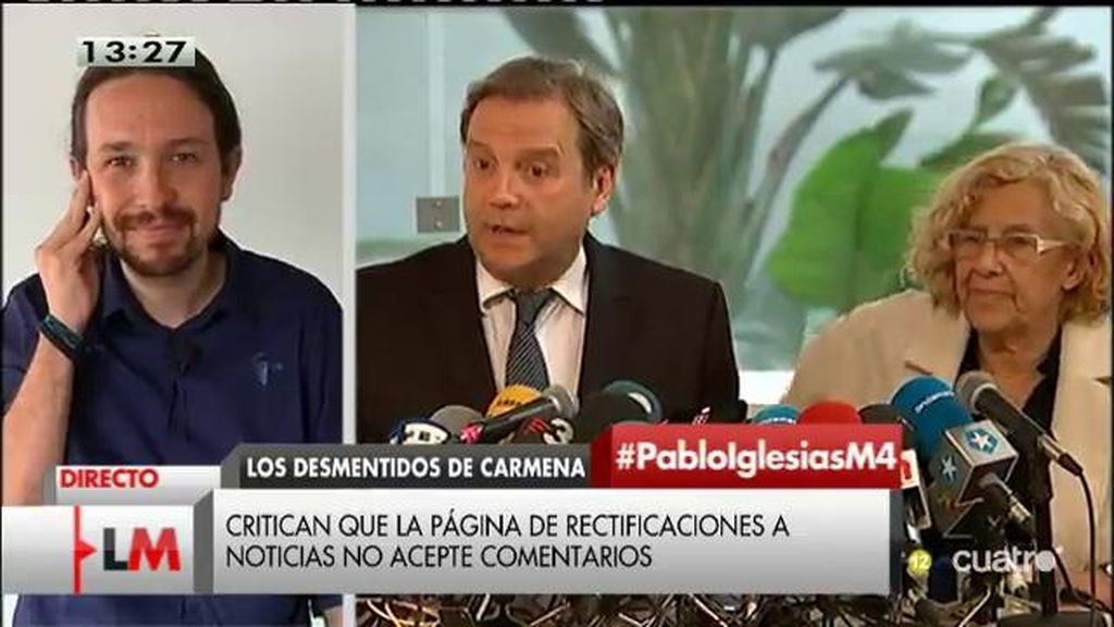 Iglesias: “Lo que no es positivo es convertir una televisión pública en un aparato de propaganda del PP”