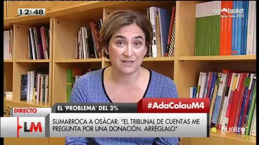Ada Colau: “El PP tiene una actitud beligerante hacia el proceso del derecho a decidir en Cataluña”