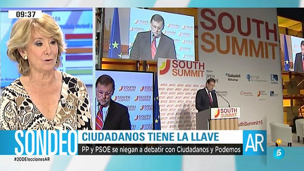 Esperanza Aguirre: "La corrupción es lo que está hundiendo al PP"