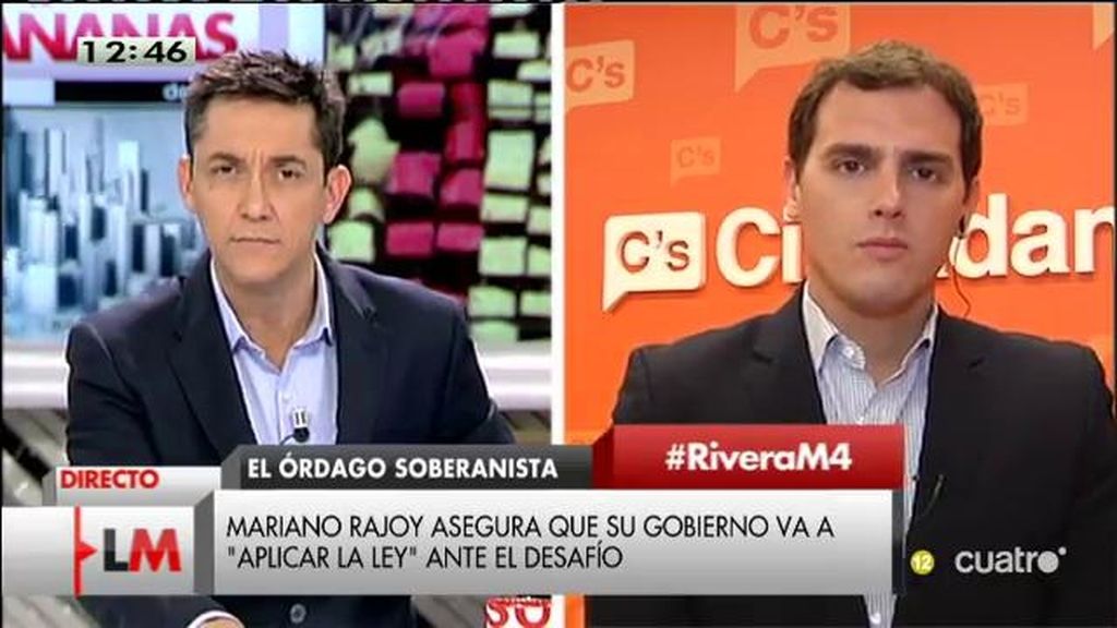 Albert Rivera: “Dice el señor Rajoy que la ansiedad no soluciona los problemas, la pasividad tampoco”