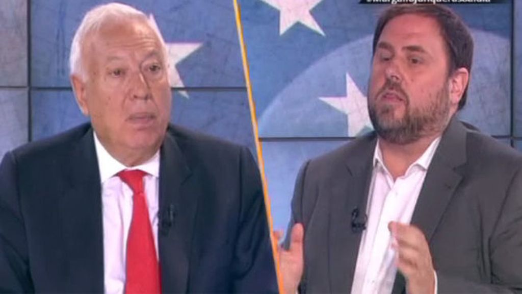 Posturas irreconciliables en el debate entre Margallo y Junqueras