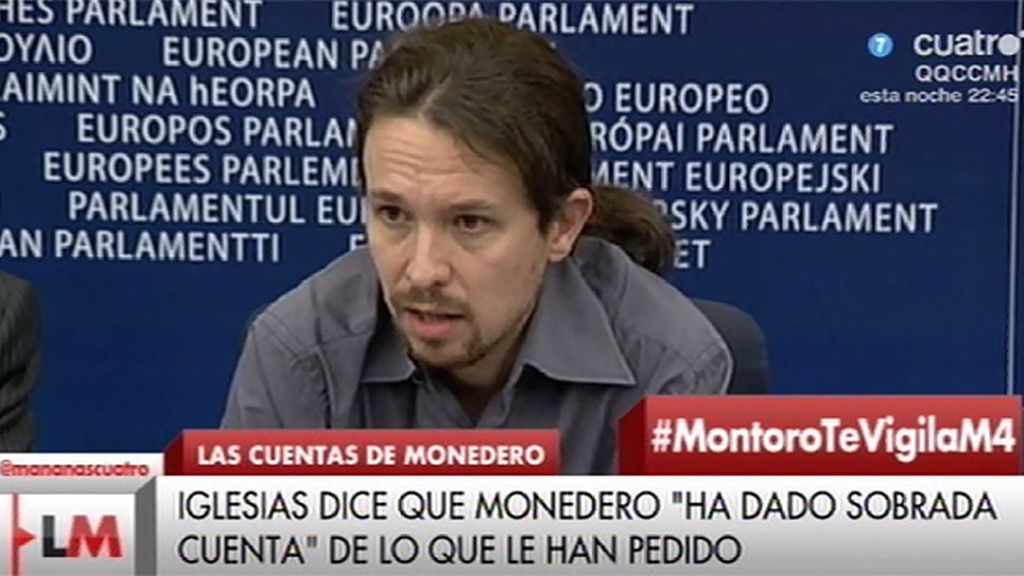 Pablo Iglesias: "Monedero ha dado sobrada cuenta de todo cuanto se le ha preguntado"