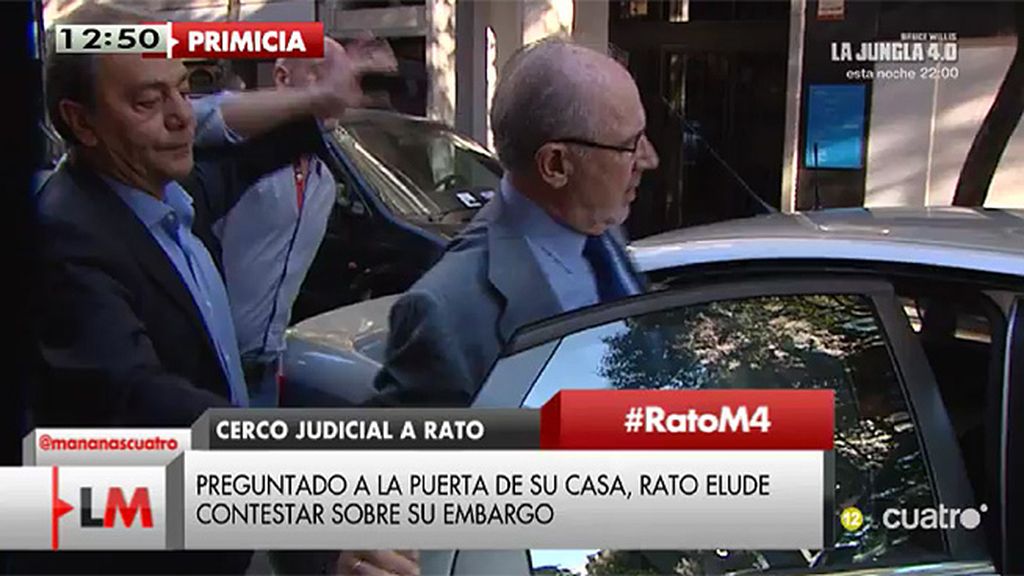 Primicia: Primeras imágenes de Rato tras conocerse el embargo ordenado por el juez