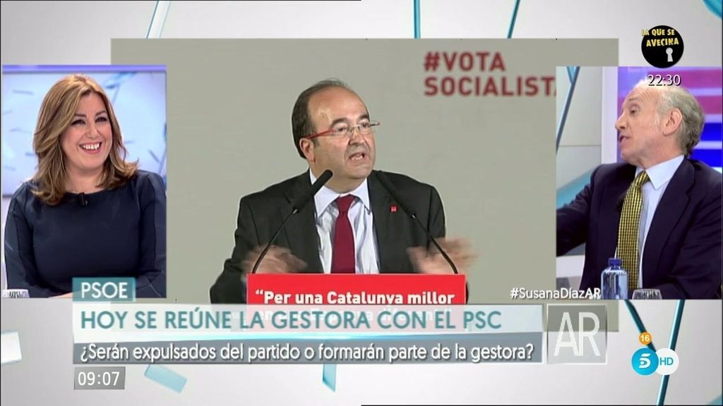 Susana Díaz: "El PSOE no se puede enterarse por la prensa de que el PSC defiende el derecho a decidir"