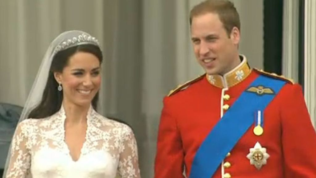 En el balcón de Buckingham Palace