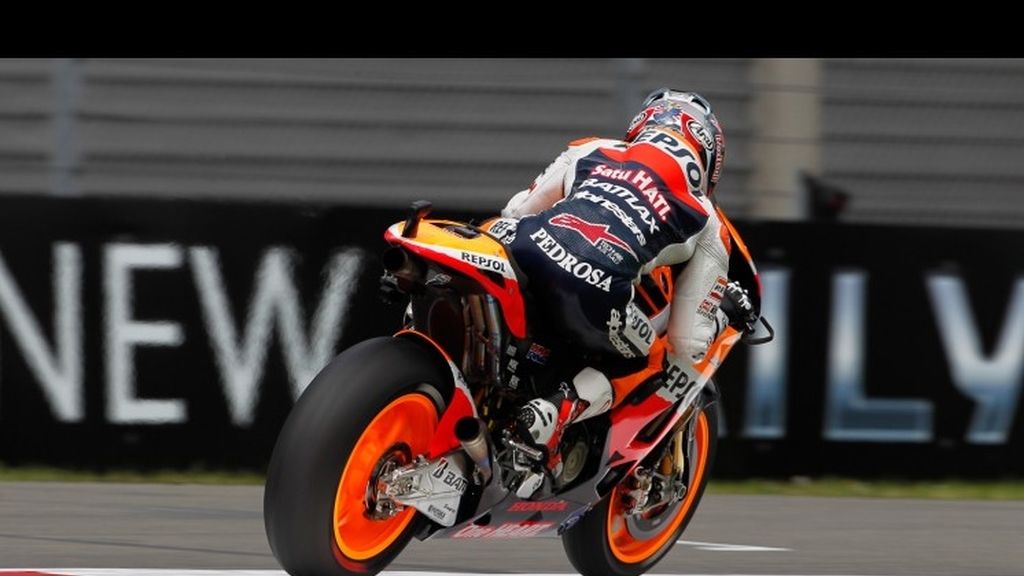 Dani Pedrosa, rodando en Assen