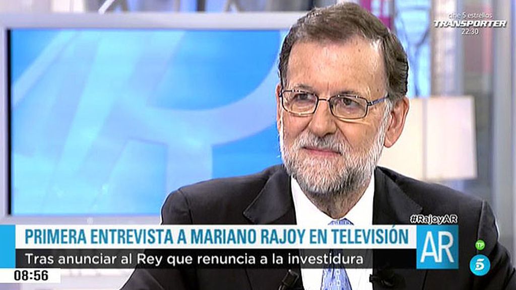 Rajoy: "Renuncié a mi investidura porque no tenía ninguna posibilidad de ser elegido"