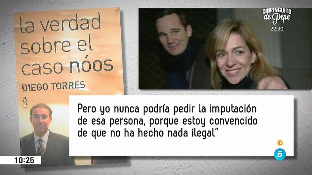 Diego Torres, en su libro: "La Infanta leía los extractos, si había una desviación, Urdangarin le indormaba de los motivos"