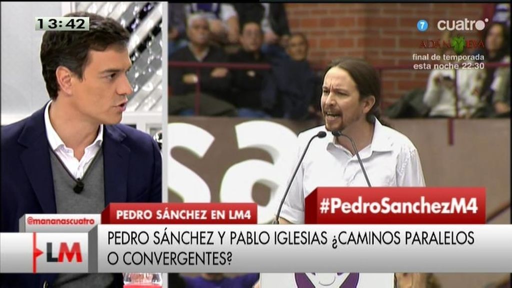 Pedro Sánchez: "Veo palabras muy duras, pero ideas muy blandas en Podemos"