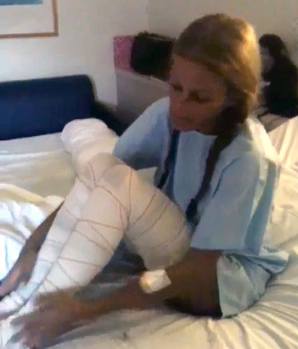 Sonia, antes de entrar en el quirófano