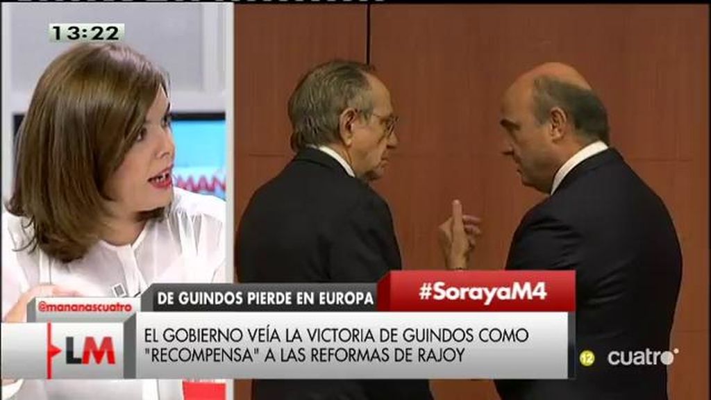 Santamaría: “Las reformas del gobierno son las que dan resultado y Luis de Guindos ha sindo un gran protagonista”