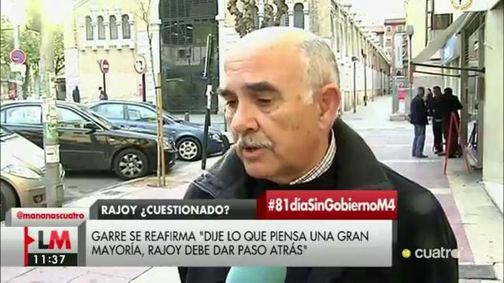 Garre reitera sus palabras: “Rajoy debiera dar un paso atrás, no he dicho ni más ni menos que lo que creo que piensa la mayoría”
