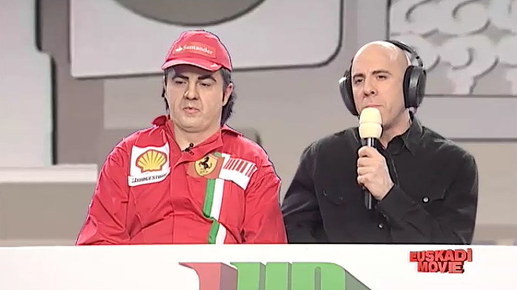 Fernando Alonso y Antonio Lobato, concursantes de 'Un, dos, tres'