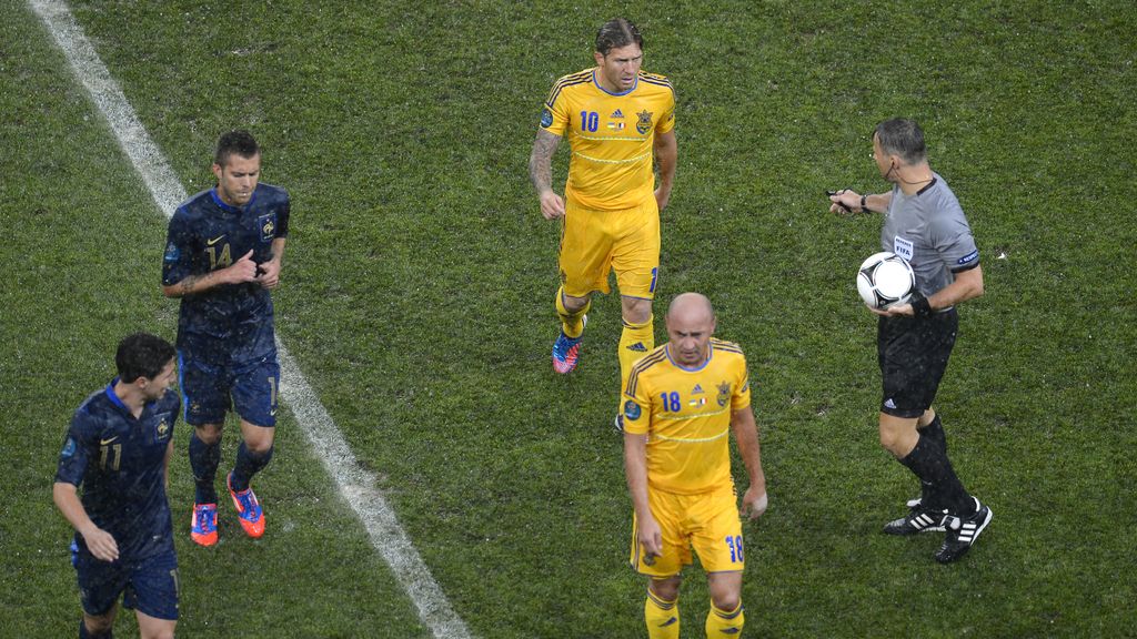 La lluvia, protagonista del Ucrania Francia