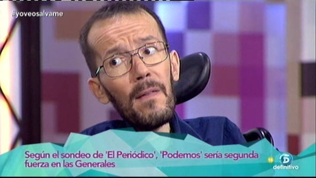 Pablo Echenique: "Los ciudadanos sacan adelante el país, Ana Botella es alcaldesa y sigue habiendo agua en Madrid"